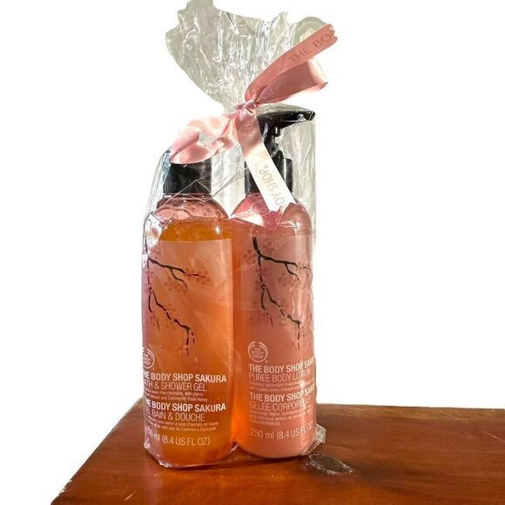 Japanese‎ Cherry Blossom The Body Shop Shower Gel Lotion RARE DISCONTINUED